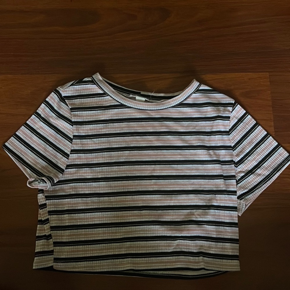 Striped Pink Crop Top